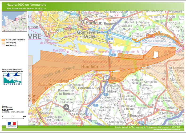Carte Estuaire de Seine